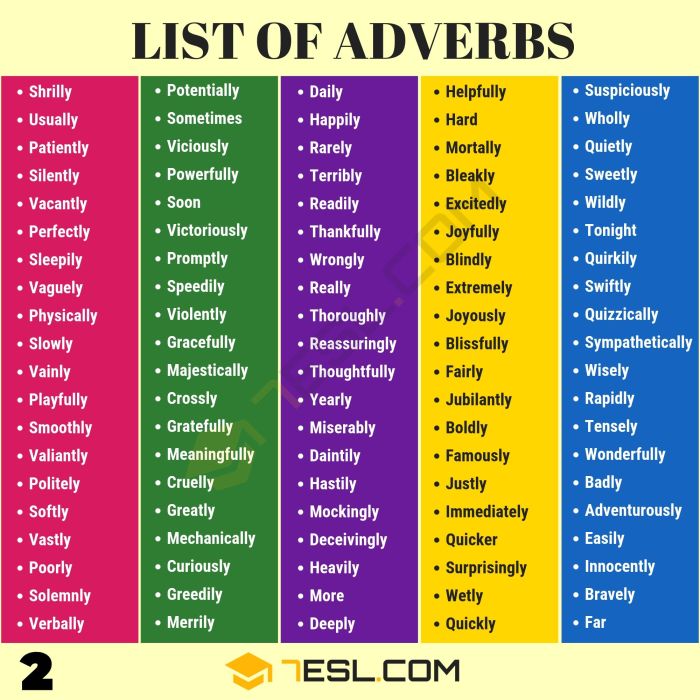 Quiz 2 verbs and adverbs