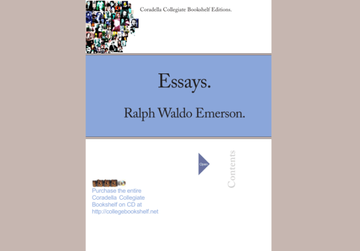 Waldo essays emerson