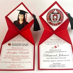 Texas state university graduation invitations